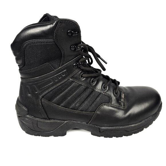 NortiV8 Black Leather Tactical Military Work Combat Boots Men's Size 15 - Picture 1 of 12